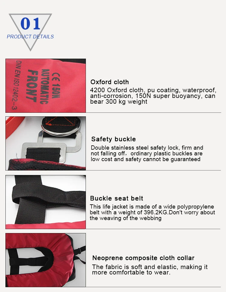 Automatic Inflatable Lifejacket Airbag Vest with CE & CCS Cert