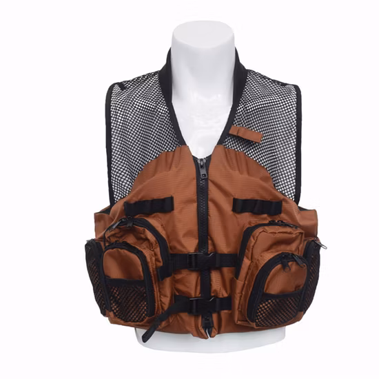 Colete de pesca multifuncional Colete salva-vidas de segurança universal à prova d'água de secagem rápida malha de poliéster sobrevivência ao ar livre homens mulheres caminhadas jaquetas de pesca bl15358
