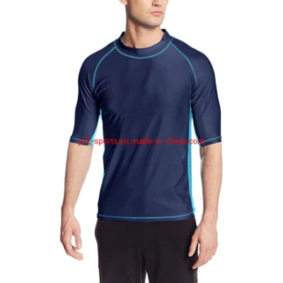 Surf Upf+ Suit OEM de alta qualidade de manga curta masculina Rash Guard